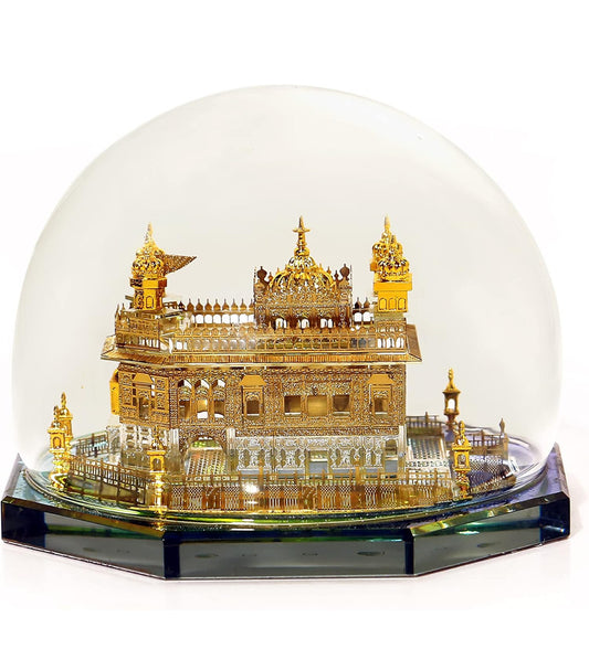 24K Gold Plated Golden Temple Replica in Crystal Dome