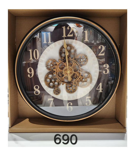 Copper Gearworks Statement Wall Clock – Large Decorative Design