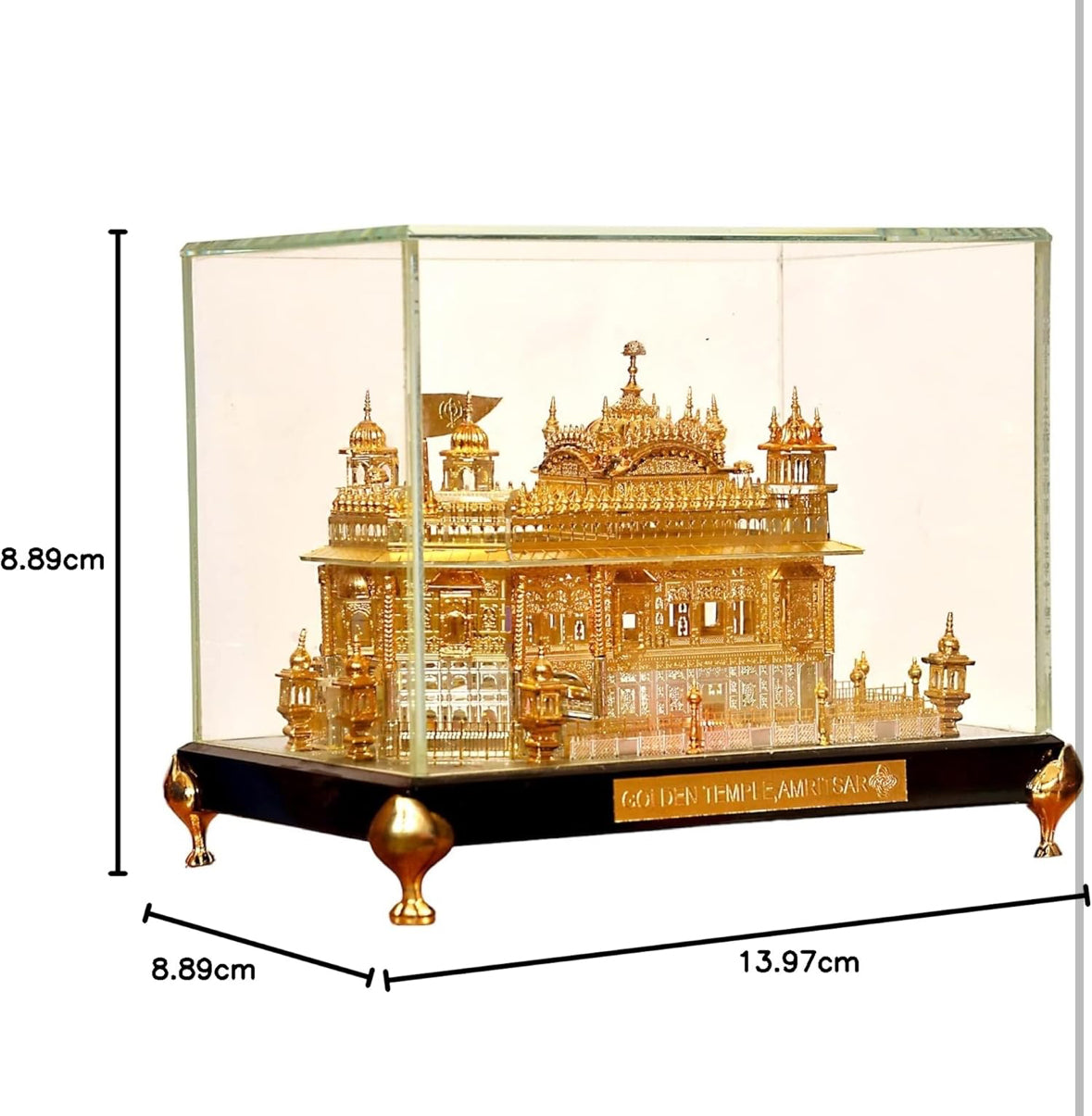 24K Gold-Plated Golden Temple Showpiece