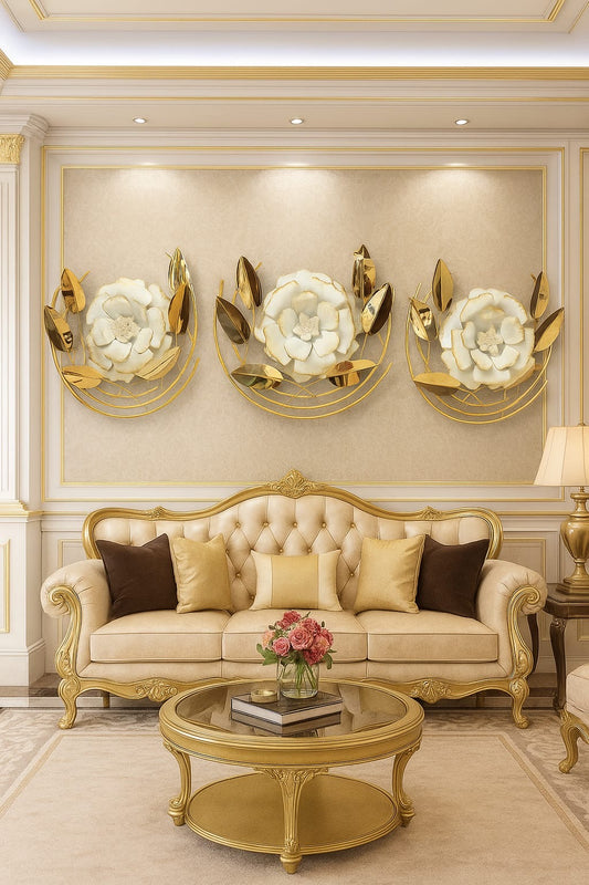 Premium 3pc imported metal wall art for Home, Office & Hotels
